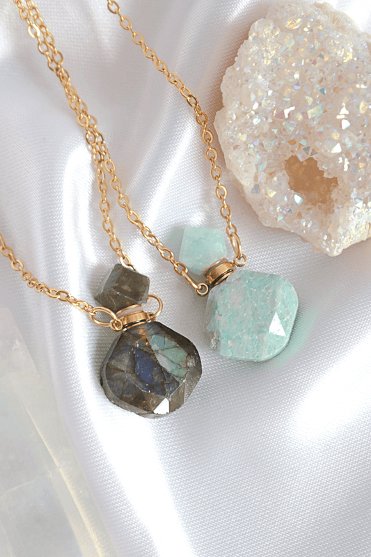 Luxury Mini Crystals Bottles | 24K Natural Crystals Necklaces-0