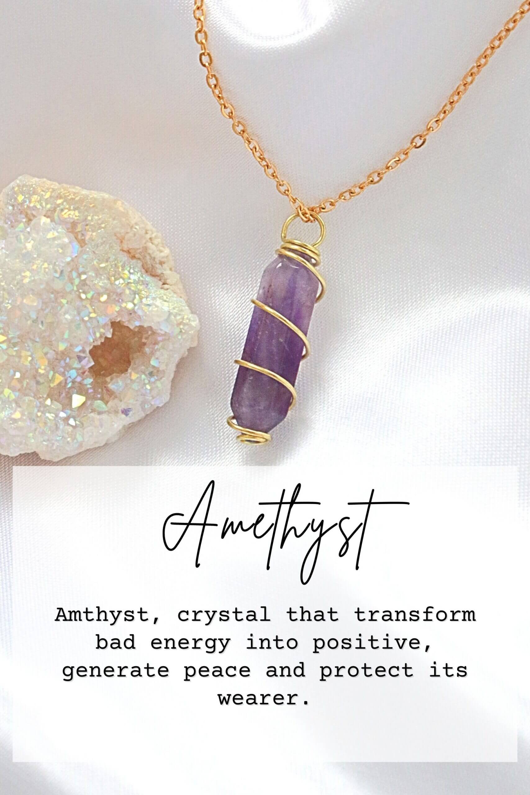 Double-ended Natural Crystals | 18K Hand Wired Necklaces-4