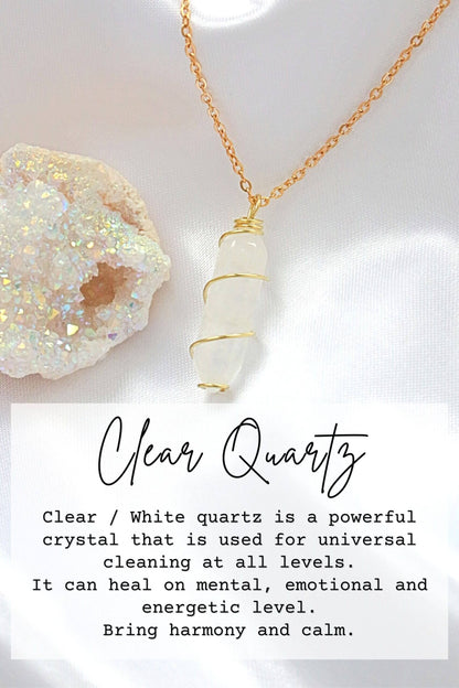 Double-ended Natural Crystals | 18K Hand Wired Necklaces-6